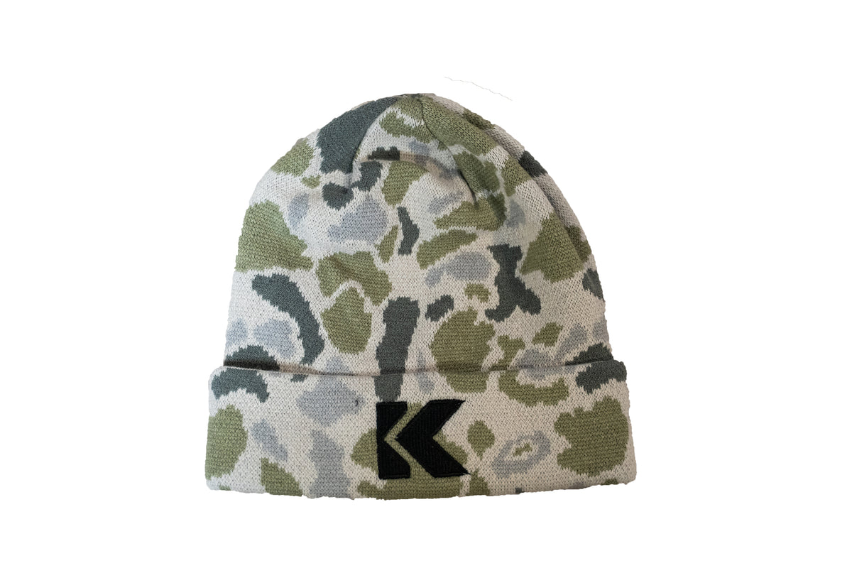 Green Camo Cuffed Beanie