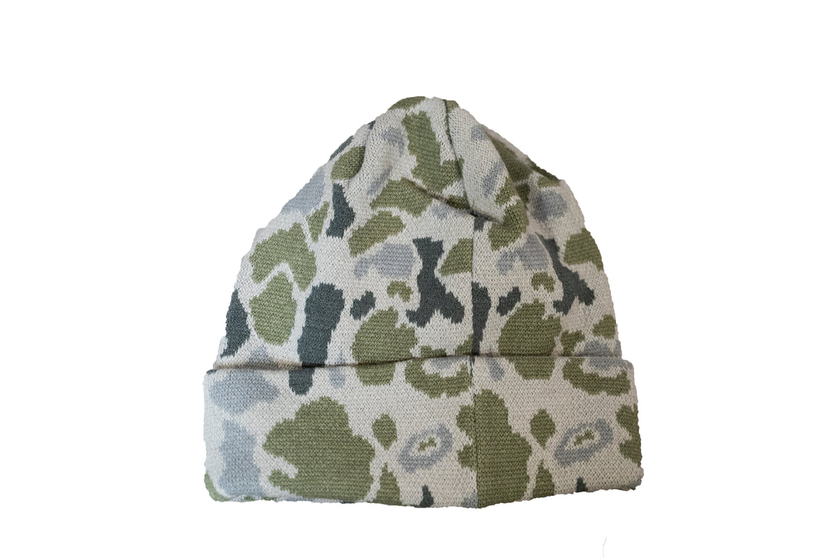 Green Camo Cuffed Beanie