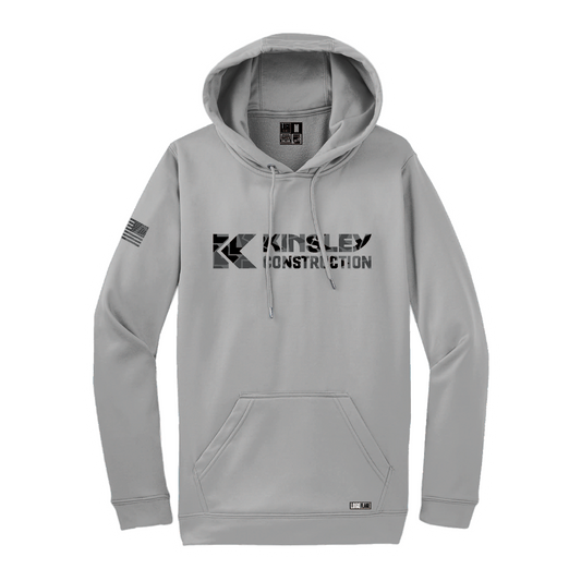 Men's Athletic Silver Hooded Sweatshirt