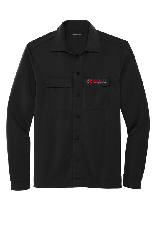 Mens Black Full Button Up Shacket